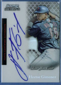 2004 Bowman Sterling Refractors #HG Hector Gimenez FY AU