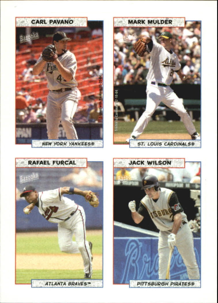 2005 Bazooka 4 on 1 Stickers #28 Pavano/Mulder/Furc/J.Wils