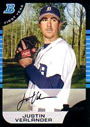 2005 Bowman #174 Justin Verlander FY RC