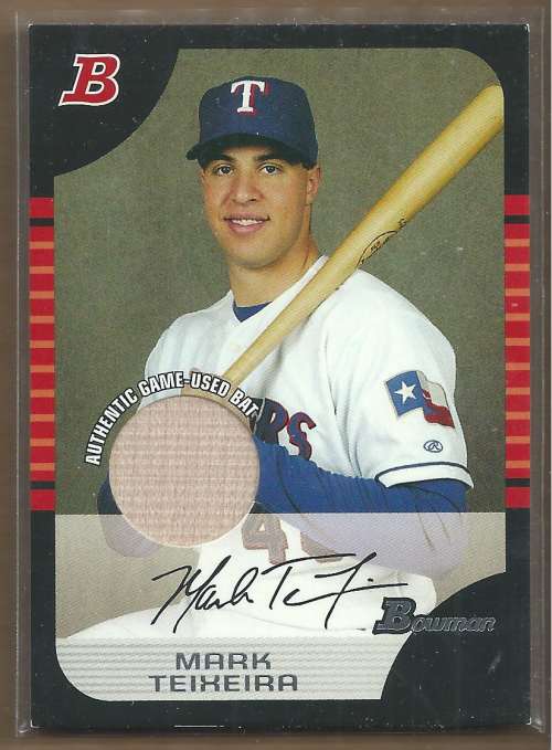 2005 Bowman Relics #43 Mark Teixeira Bat