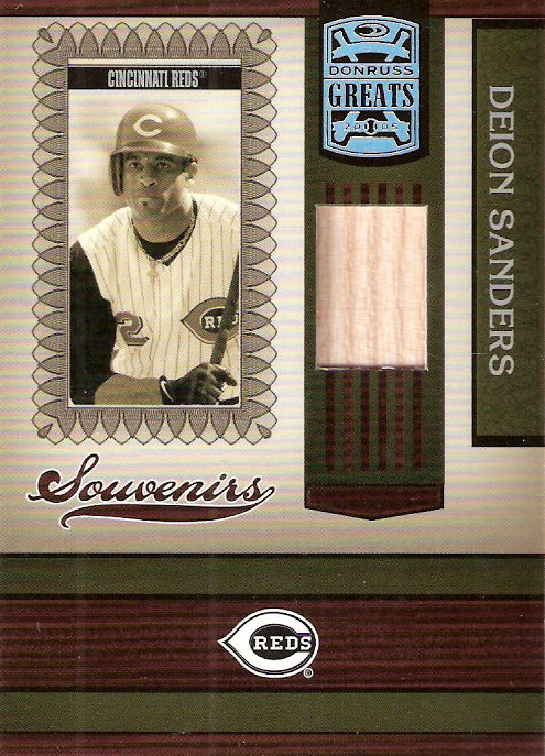 2005 Donruss Greats Souvenirs Material Bat #9 Deion Sanders T5