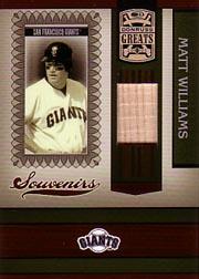2005 Donruss Greats Souvenirs Material Bat #13 Matt Williams T5