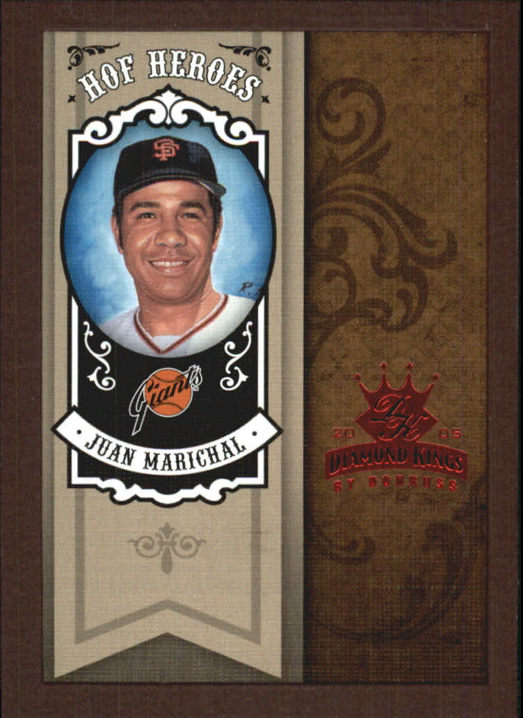 2005 Diamond Kings HOF Heroes Framed Red #27 Juan Marichal