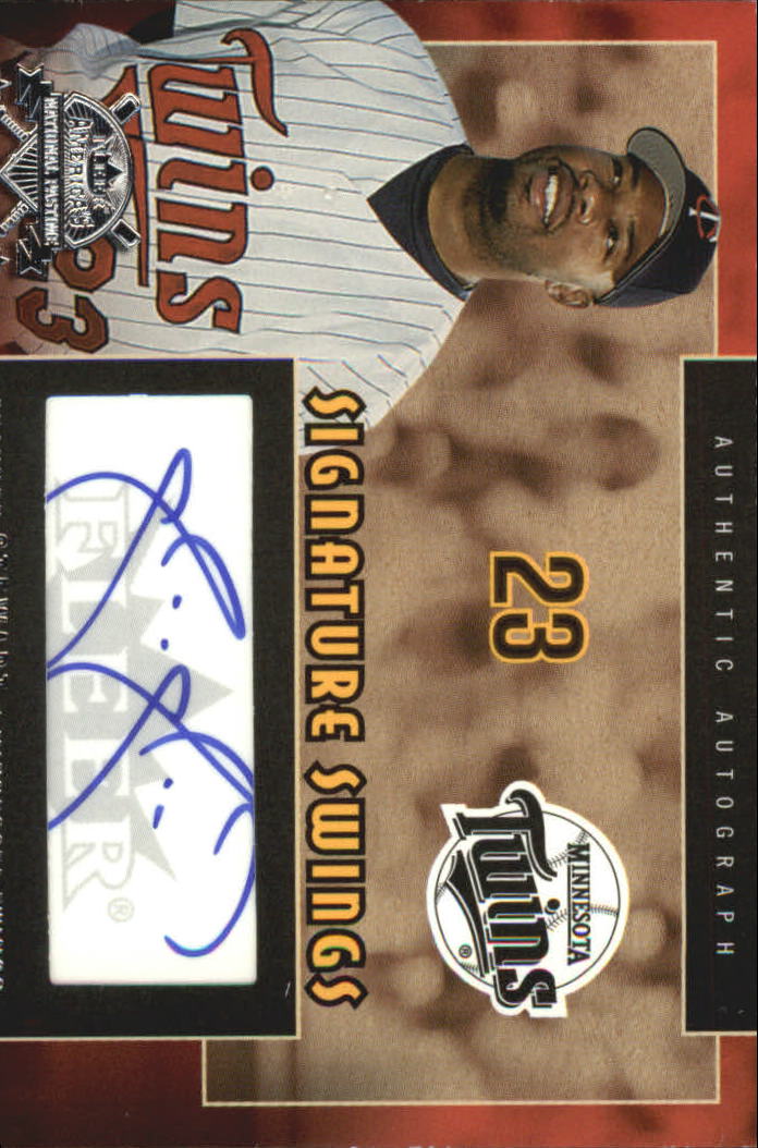 2005 National Pastime Signature Swings Silver #SS Shannon Stewart
