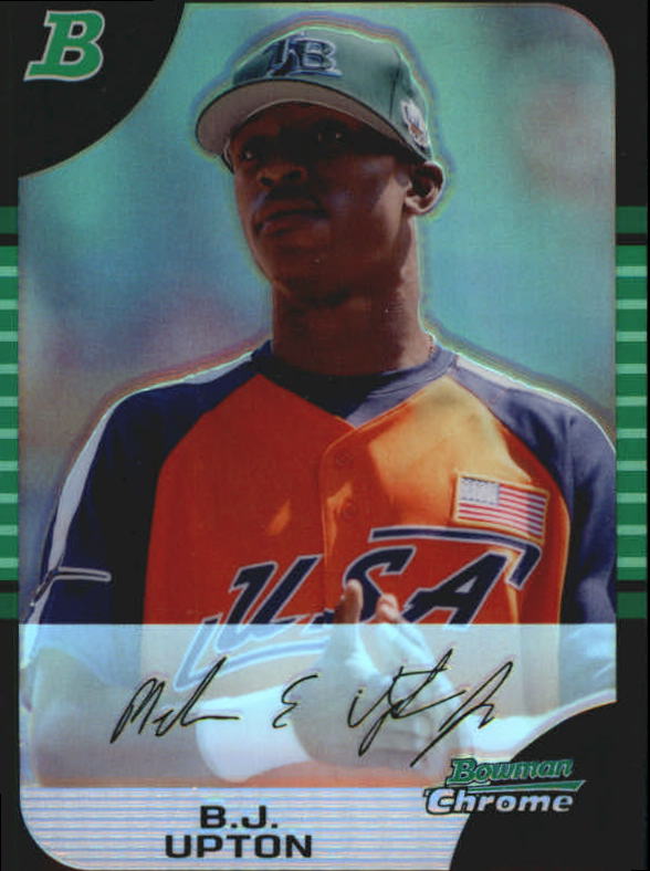 2005 Bowman Chrome Draft Refractors #142 B.J. Upton PROS