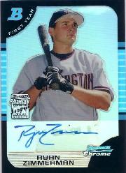 2005 Bowman Chrome Draft Refractors #178 Ryan Zimmerman AU