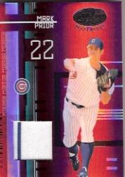2005 Leaf Certified Materials Mirror Fabric Red #104 Mark Prior Jsy/250