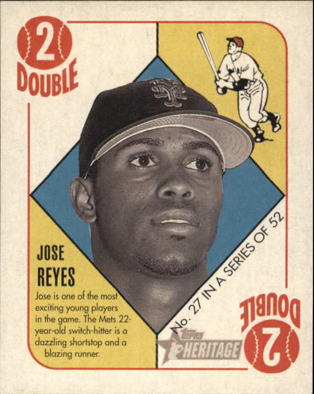 2005 Bowman Heritage 51 Topps Heritage Blue Backs #27 Jose Reyes