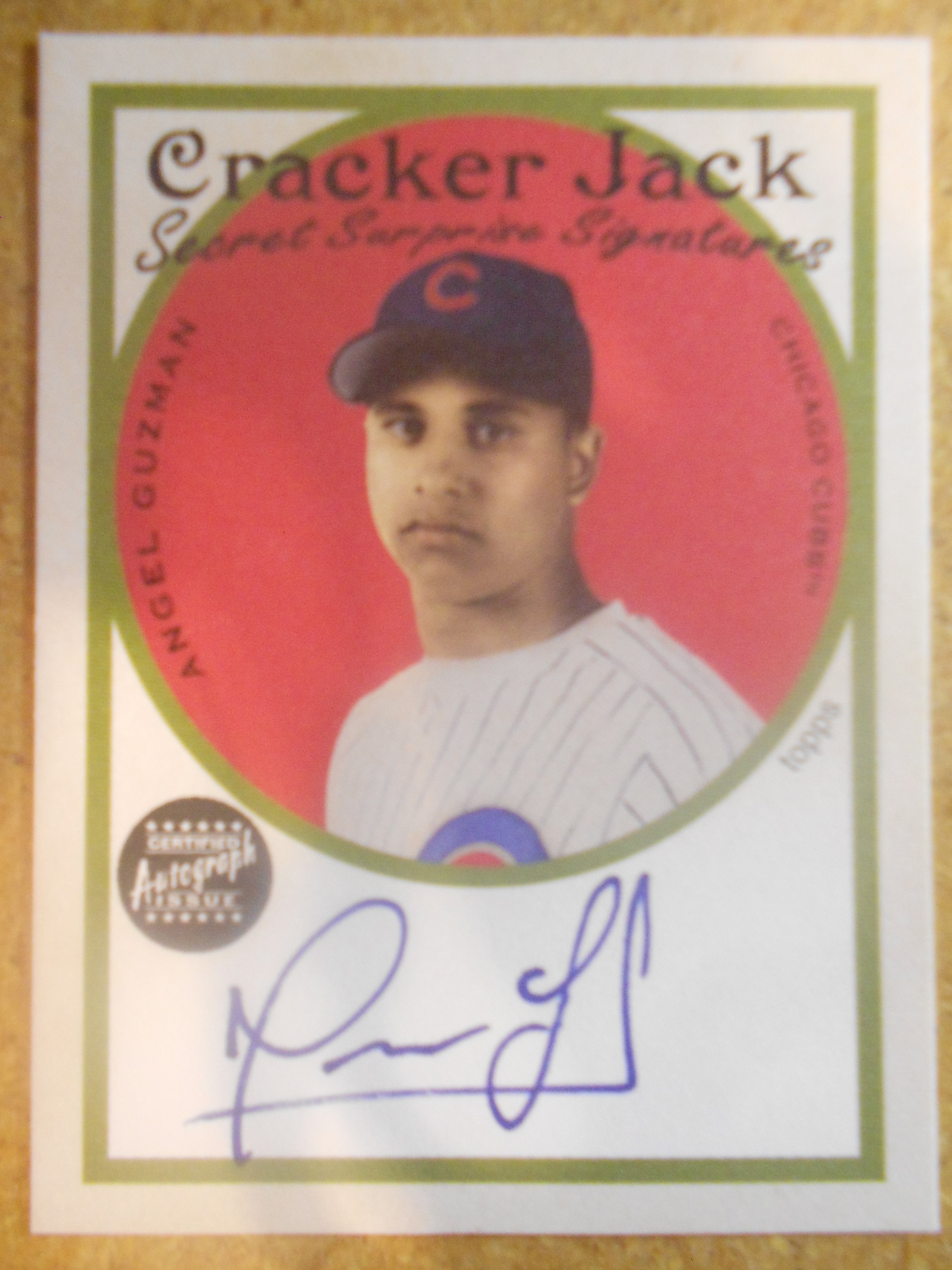 2005 Topps Cracker Jack Secret Surprise Mini Autographs #AG Angel Guzman F