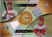 2005 Reflections Cut From the Same Cloth Dual Jersey #VJ Jose Vidro/Nick Johnson