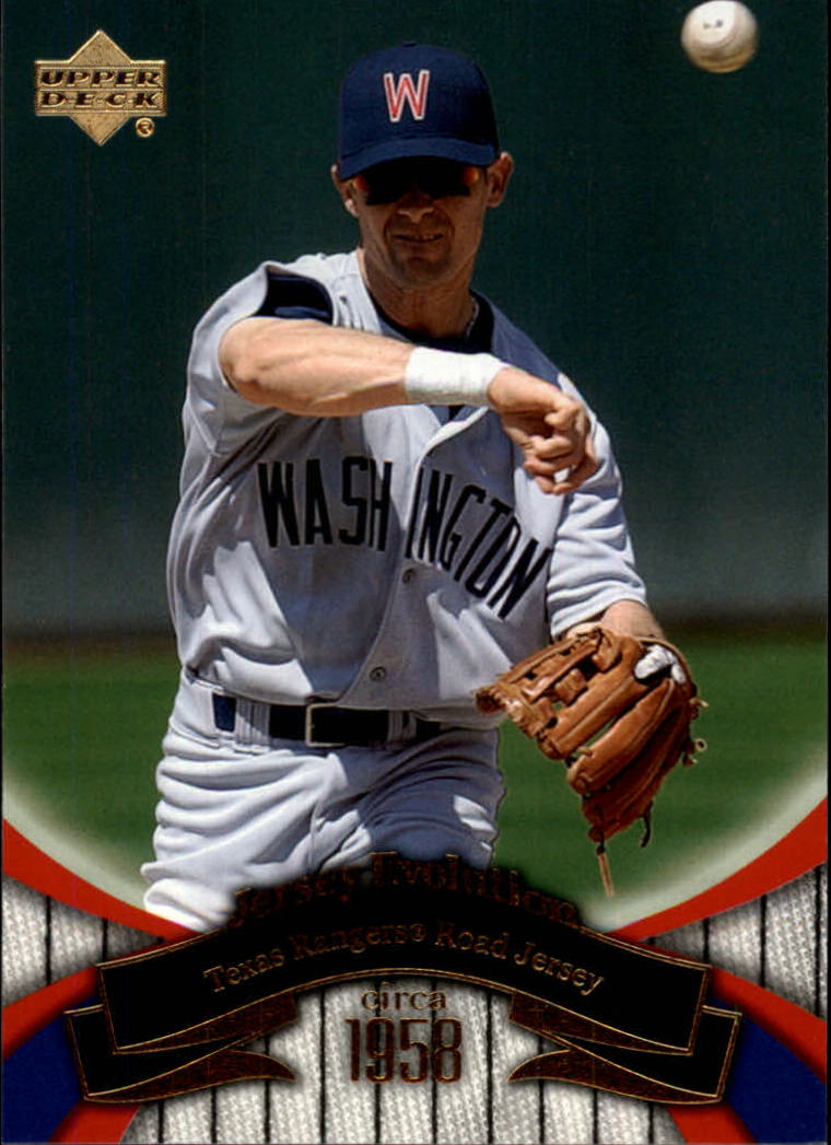 2005 UD Mini Jersey Collection #85 Michael Young JE
