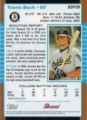2005 Bowman Draft Gold #39 Travis Buck FY back image