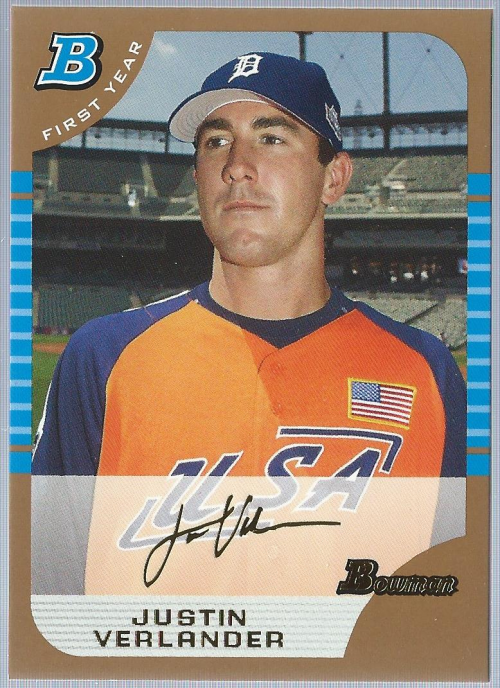 2005 Bowman Draft Gold #129 Justin Verlander FY