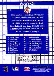 2005 Donruss Longball Leaders #5 David Ortiz back image