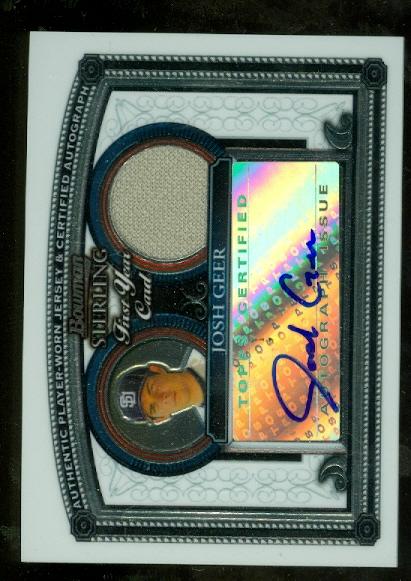 2005 Bowman Sterling #JG Josh Geer AU Jsy A RC