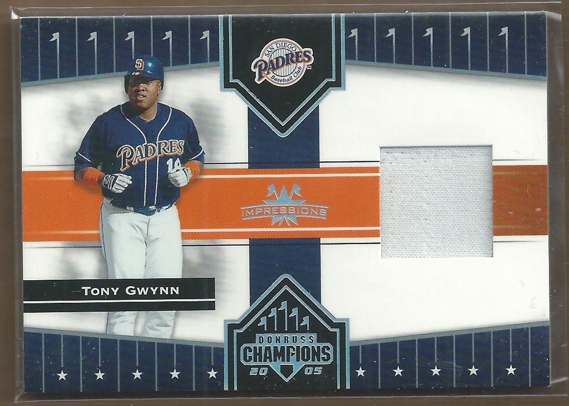 2005 Donruss Champions Impressions Material #42 Tony Gwynn Jsy T4