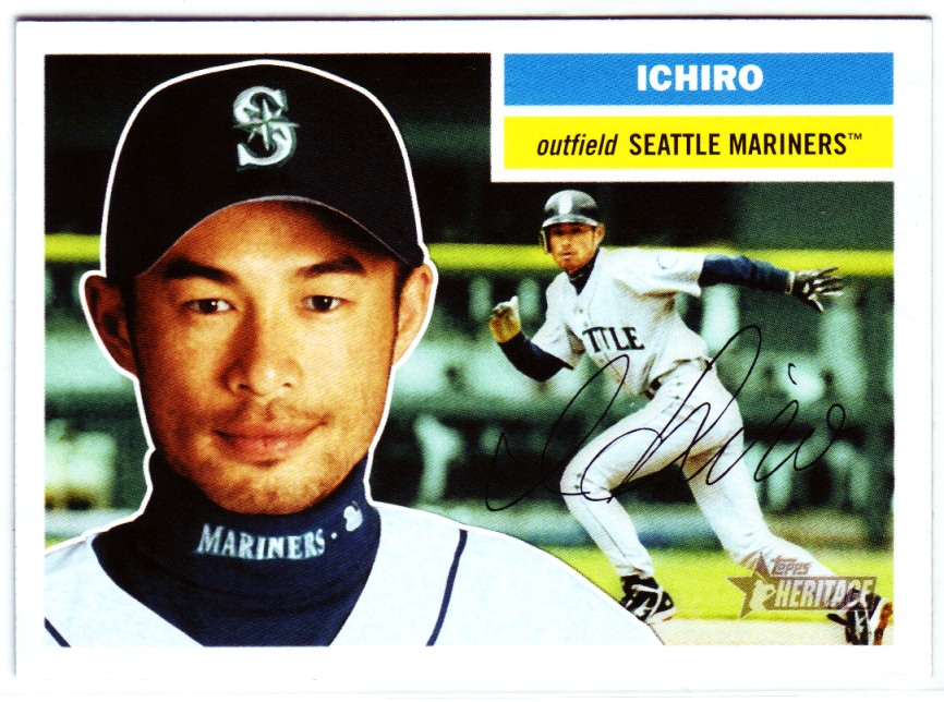2005 Topps Heritage #7A Ichiro Suzuki Running
