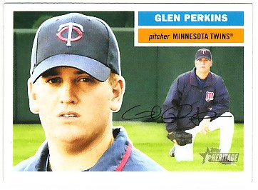 2005 Topps Heritage #452 Glen Perkins SP RC