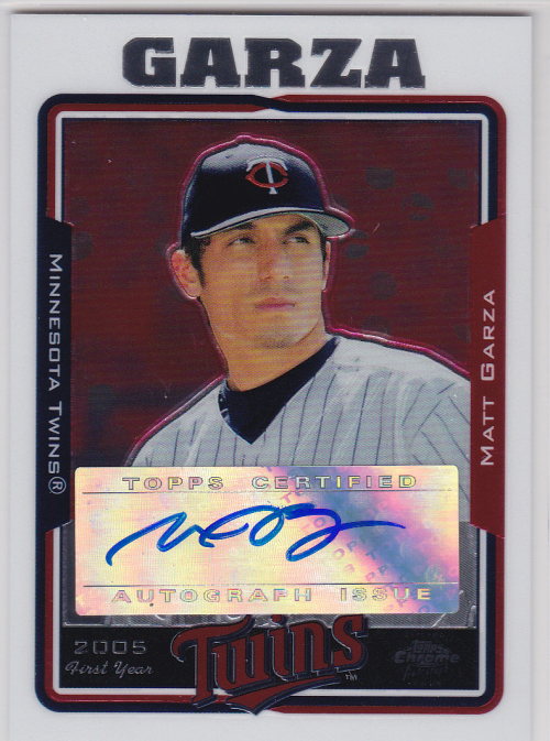 2005 Topps Chrome Update #227 Matt Garza FY AU A RC