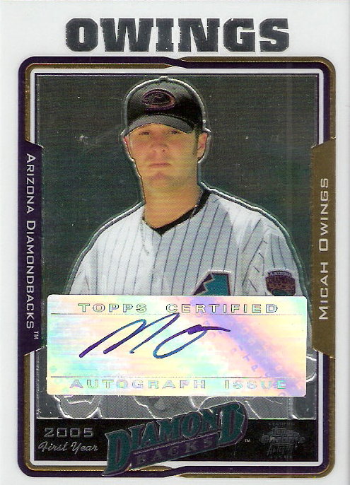 2005 Topps Chrome Update #235 Micah Owings FY AU B RC