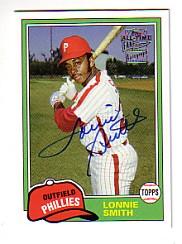 2005 Topps All-Time Fan Favorites Autographs #LS Lonnie Smith I