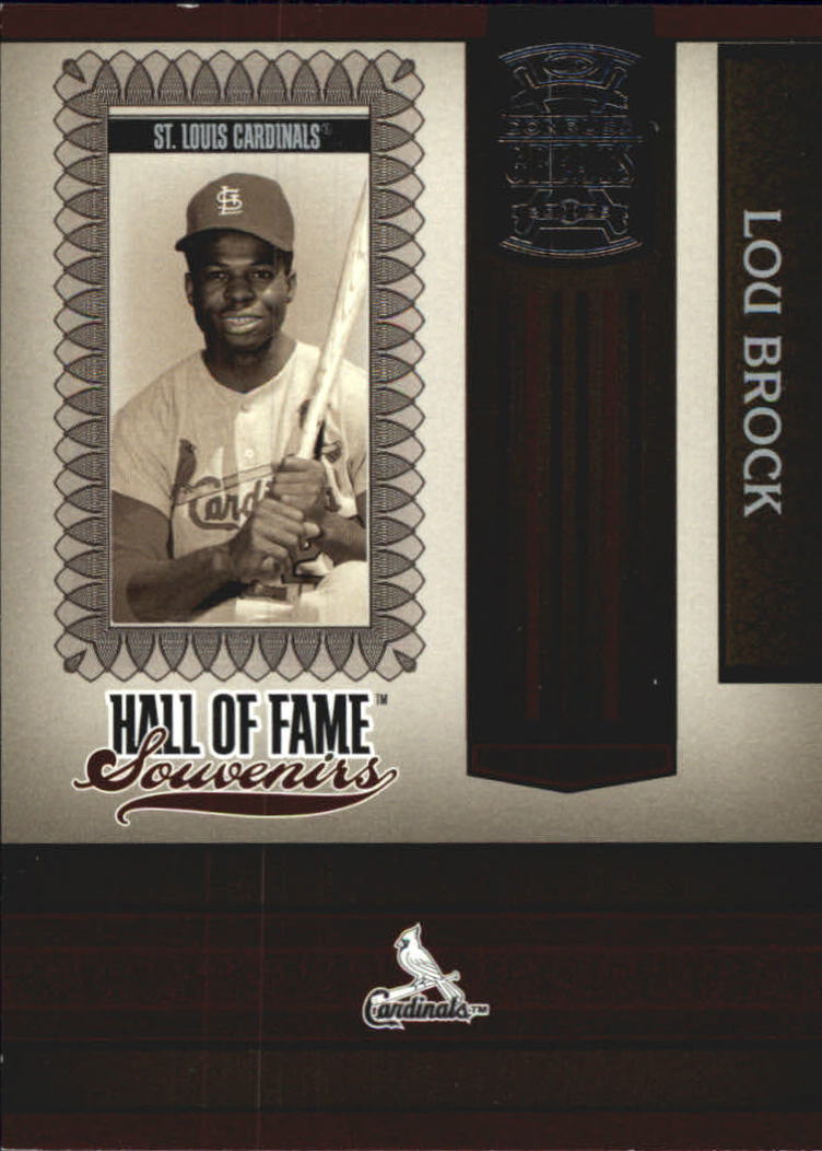 2005 Donruss Greats Hall of Fame Souvenirs #21 Lou Brock