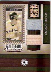 2005 Donruss Greats Hall of Fame Souvenirs Material Combo #27 W.Boggs Sox Bat-Jsy T3