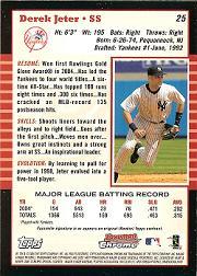 2005 Bowman Chrome #25 Derek Jeter back image