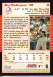 2005 Bowman Chrome #50 Alex Rodriguez back image