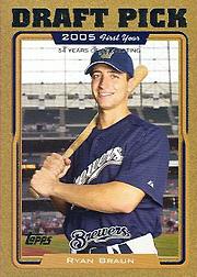 2005 Topps Update Gold #313 Ryan Braun DP