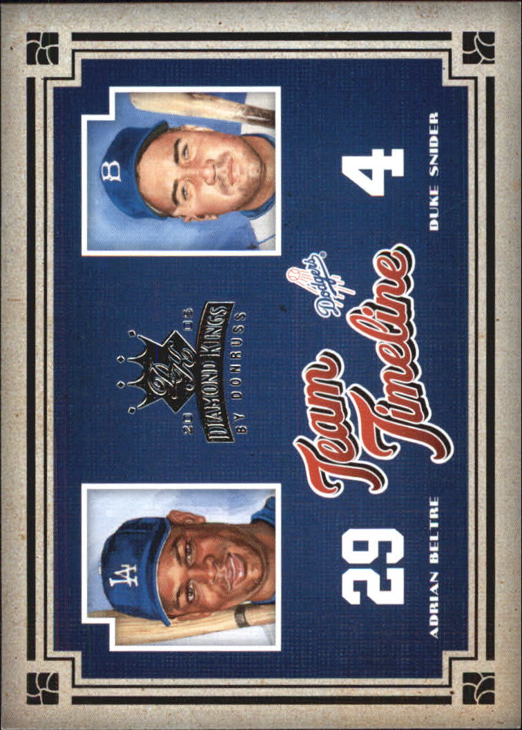 2005 Diamond Kings Team Timeline #16 D.Snider/A.Beltre