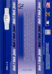 2005 Donruss Elite Back 2 Back Jacks #4 Babe Ruth/50 back image