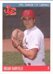 1996 Johnson City Cardinals Team Issue #2 Brian Barfield