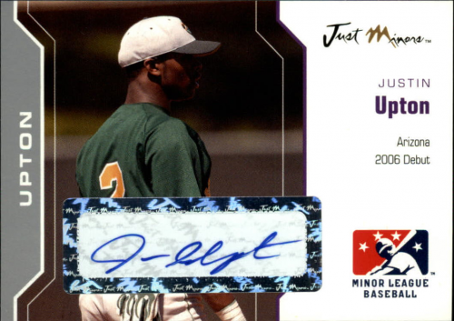 2006 Just Autographs Signatures Silver #60 Justin Upton