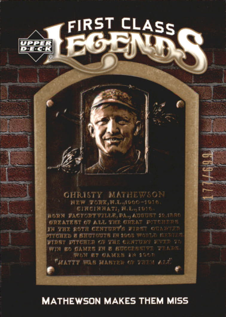2006 Upper Deck First Class Legends #FCL80 Christy Mathewson