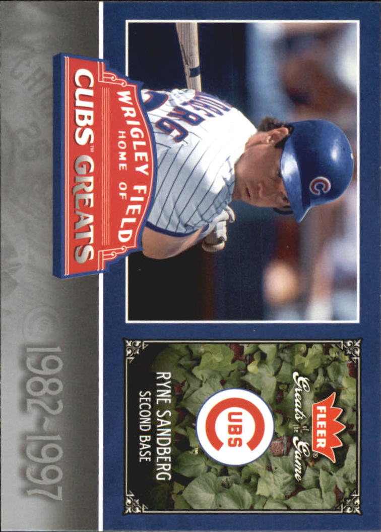 2006 Greats of the Game Cubs Greats #SA Ryne Sandberg