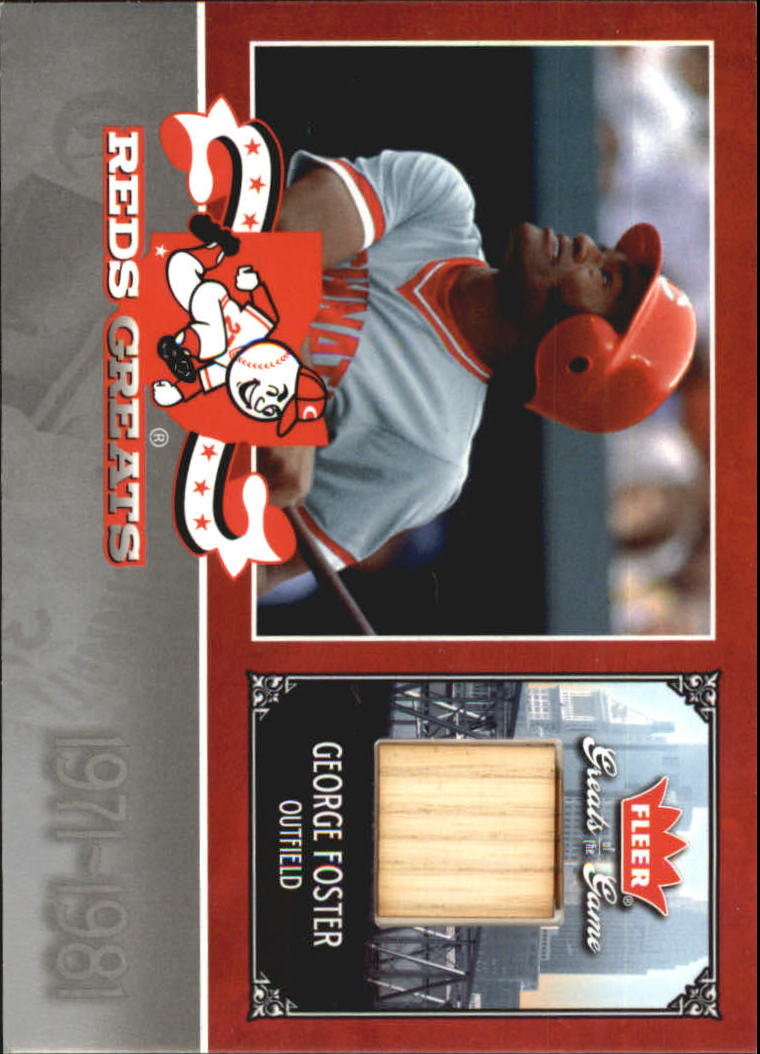 2006 Greats of the Game Reds Greats Memorabilia #GF George Foster Bat