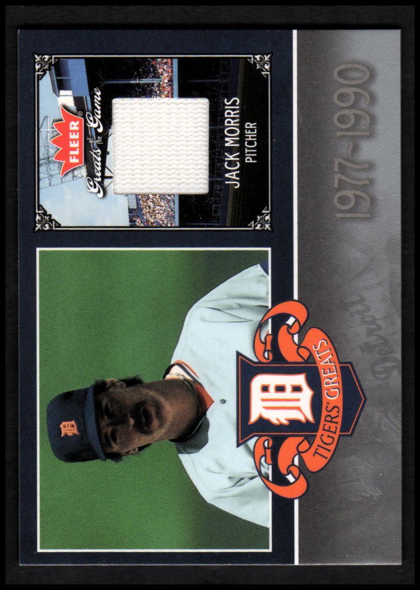 2006 Greats of the Game Tigers Greats Memorabilia #JM Jack Morris Jsy