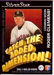 1992 Silverstar Holograms #NNO Roger Clemens/PROMO