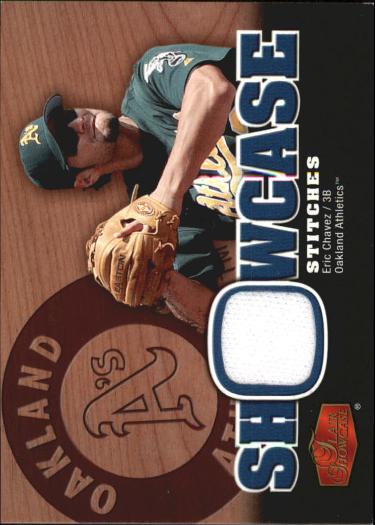 2006 Flair Showcase Stitches #EC Eric Chavez Jsy