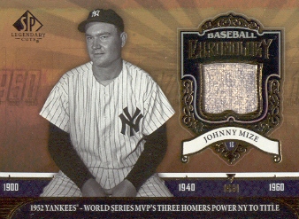 2006 SP Legendary Cuts Baseball Chronology Materials #JM Johnny Mize Pants