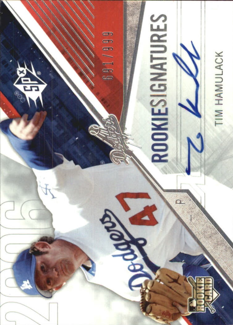 2006 SPx #123 Tim Hamulack AU/999 (RC)