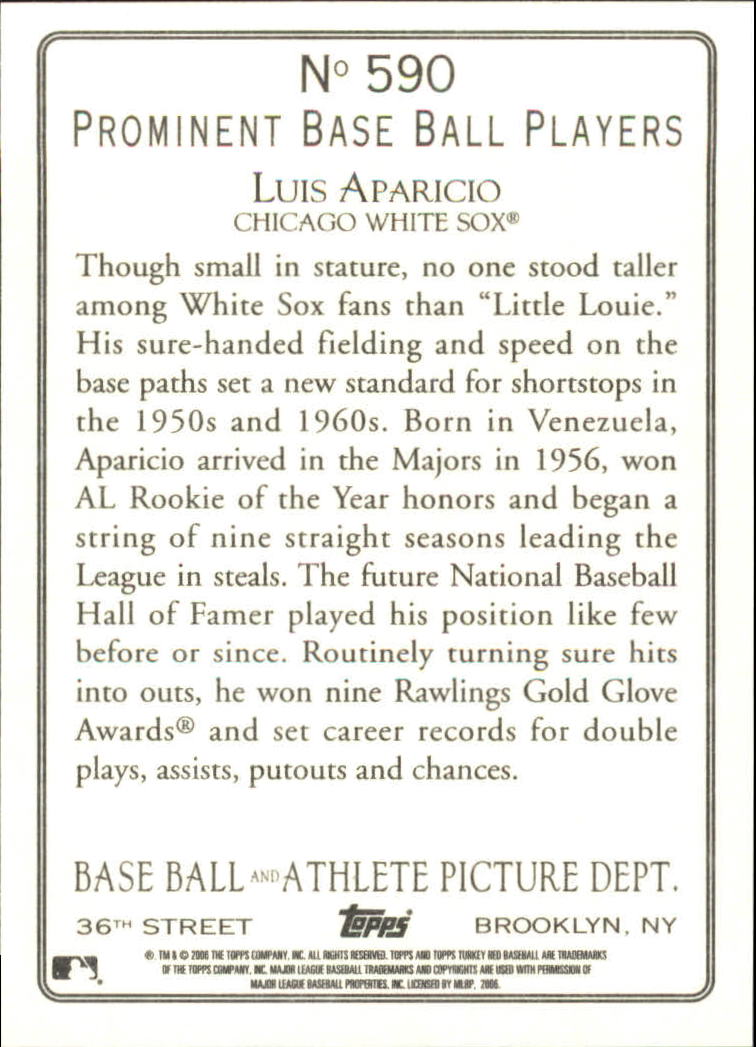2006 Topps Turkey Red #590 Luis Aparicio RET back image