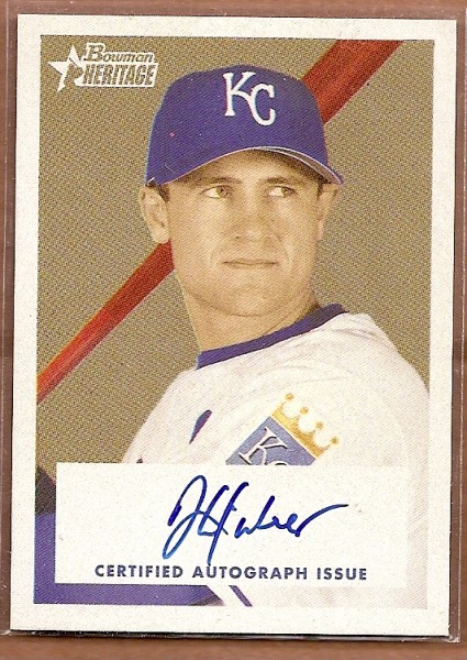 2006 Bowman Heritage Signs of Greatness #JH Justin Huber C EXCH