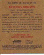 2006 Bowman Heritage Mini Draft Pick Variations #93 Brooks Brown back image
