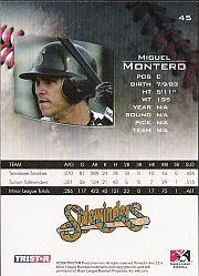 2006 TRISTAR Prospects Plus #45 Miguel Montero PD back image