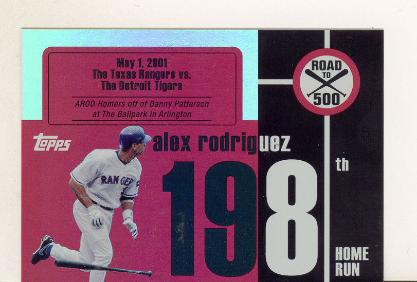2007 Topps Alex Rodriguez Road to 500 #ARHR198 Alex Rodriguez