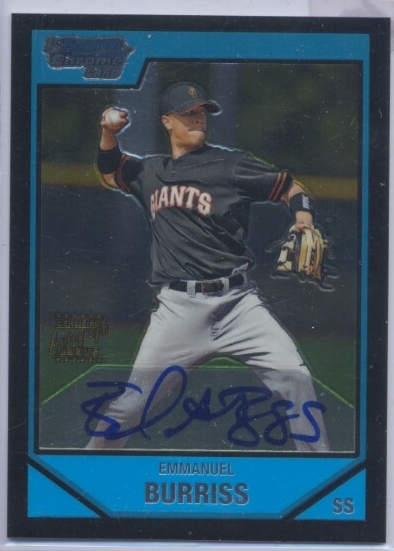 2007 Bowman Chrome Prospects #BC243 Emmanuel Burriss AU