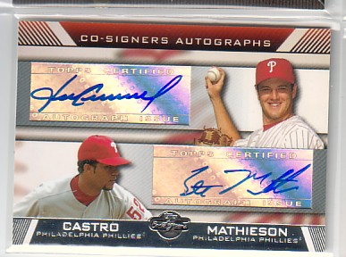 2007 Topps Co-Signers Dual Autographs #CM Fabio Castro/Scott Mathieson A