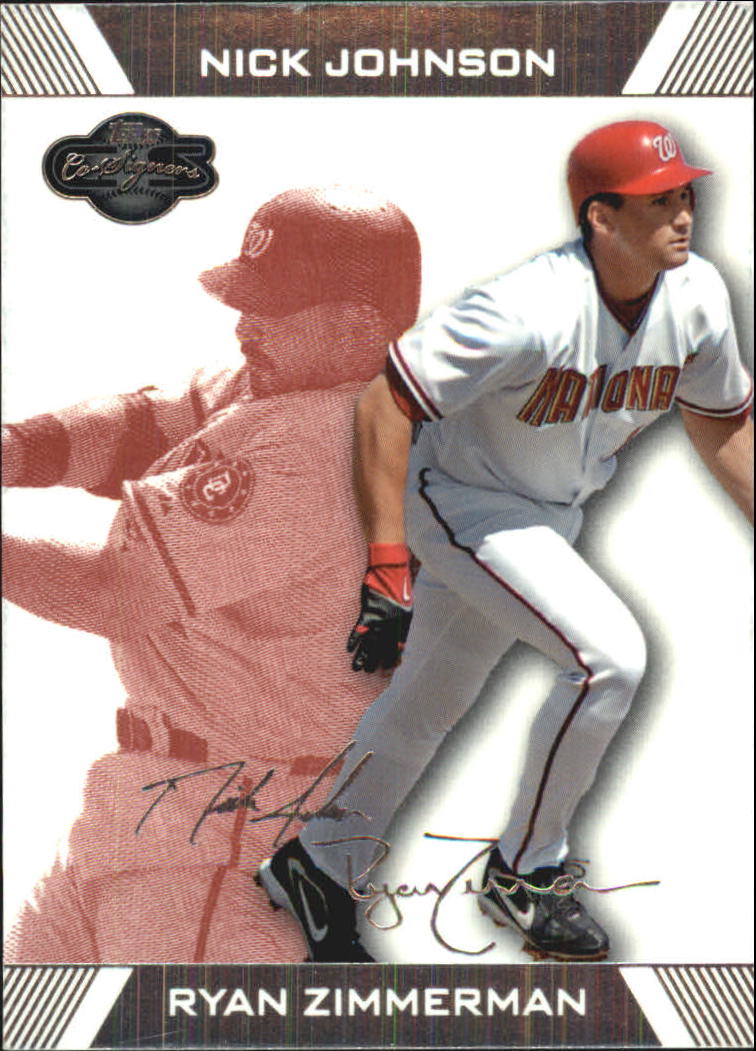 2007 Topps Co-Signers Red #16A Ryan Zimmerman w/Nick Johnson